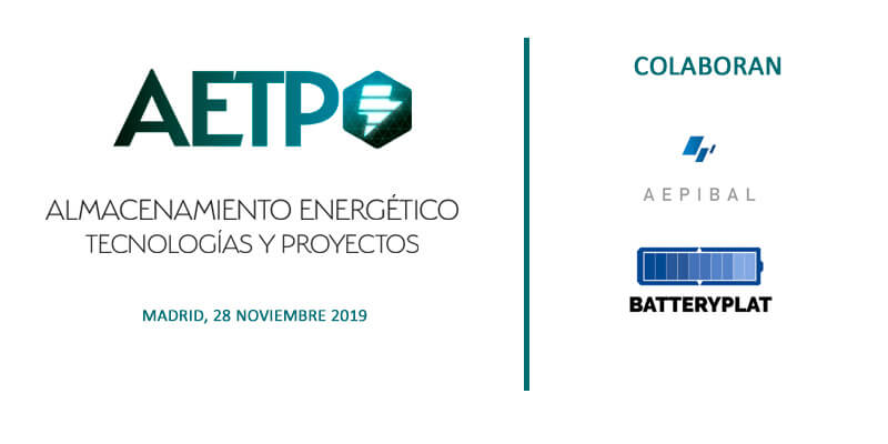 AETP 2019. Almacenamiento energético: Tecnologías y proyectos