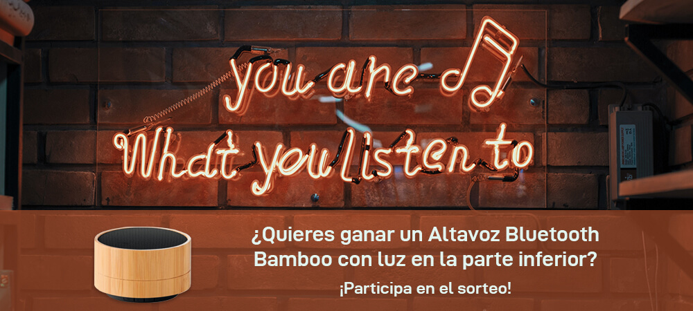 ¡Sorteo exclusivo para socios! ¿Quieres un Altavoz Bluetooth Bamboo con luz en la parte inferior?