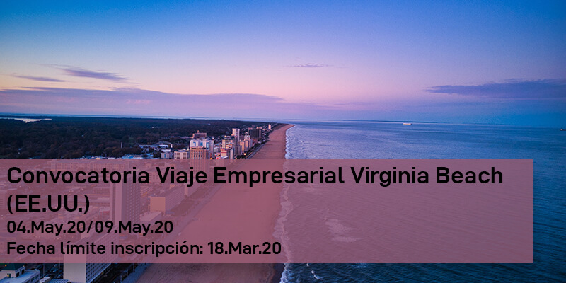 Convocatoria Viaje Empresarial Virginia Beach (EE.UU.)
