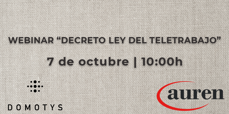 Webinar "Decreto-Ley del teletrabajo"