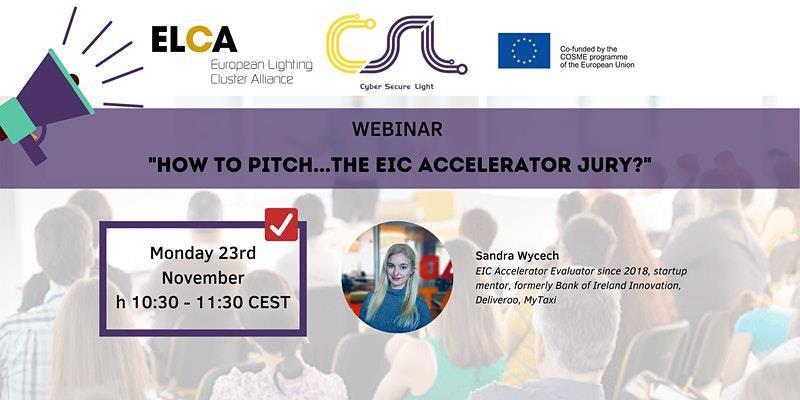 Webinar "How to pitch... the EIC accelerator jury?"